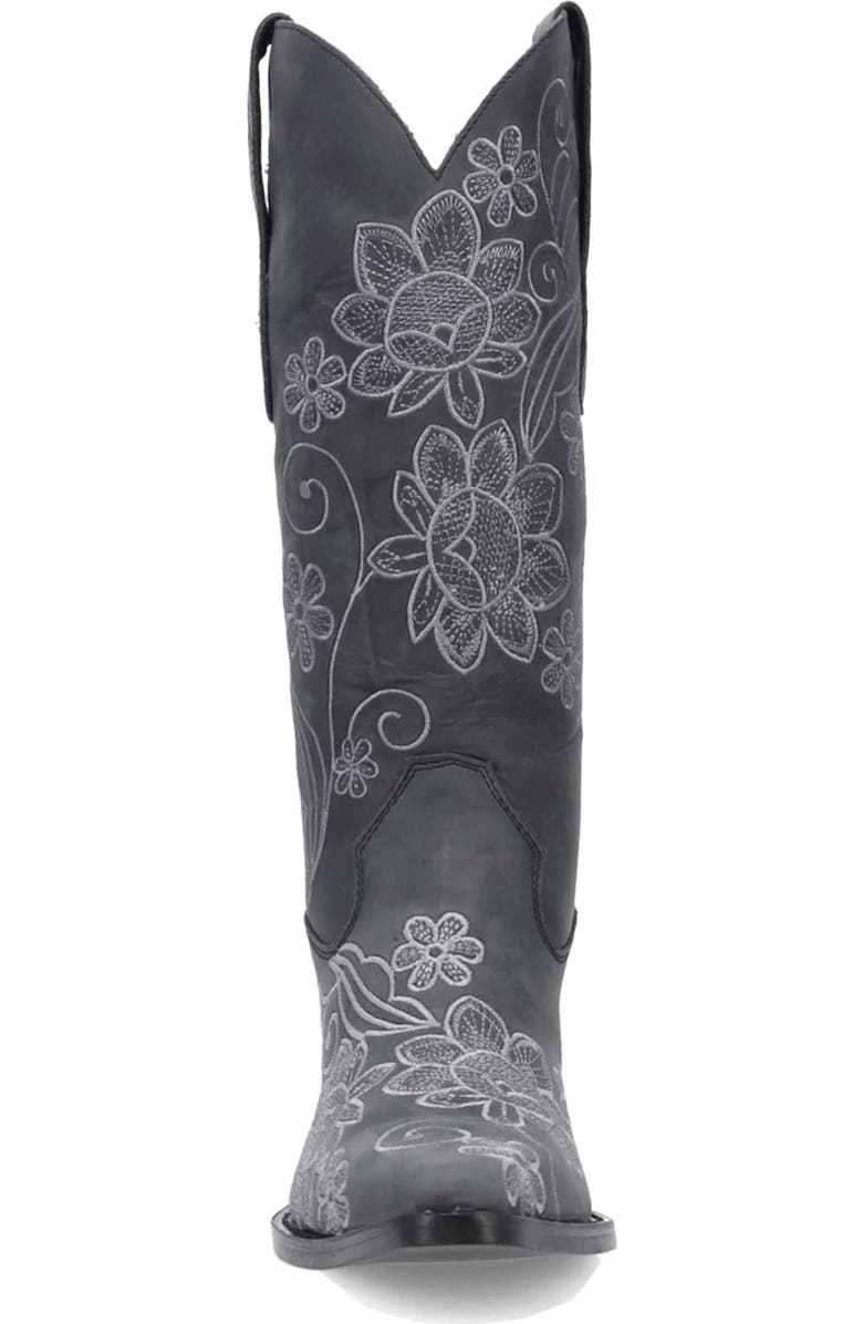 Dingo Swing Floral Embroidery Western Boot, Alternate, color, Black