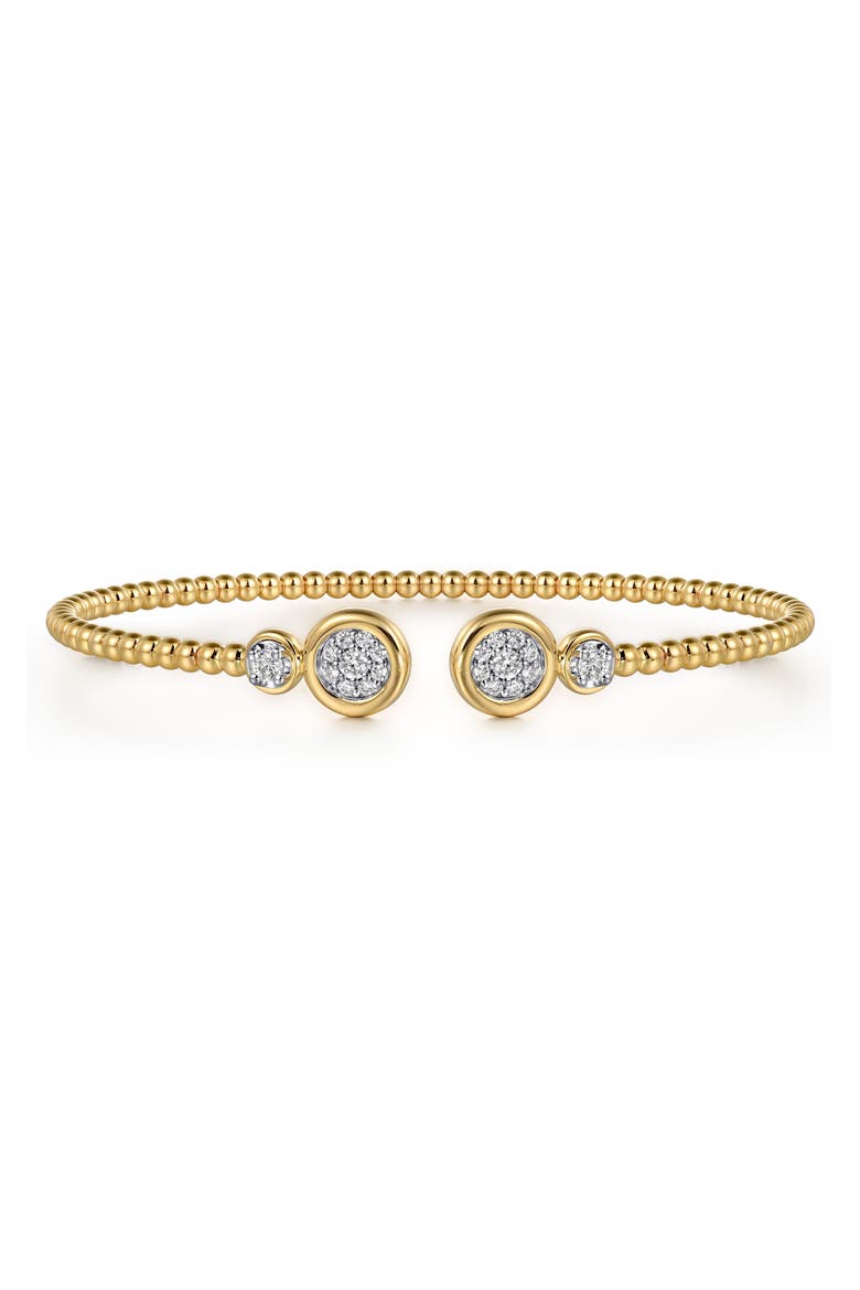 Bujukan Beaded Diamond Cuff Bracelet, Alternate, color, TWO TONE