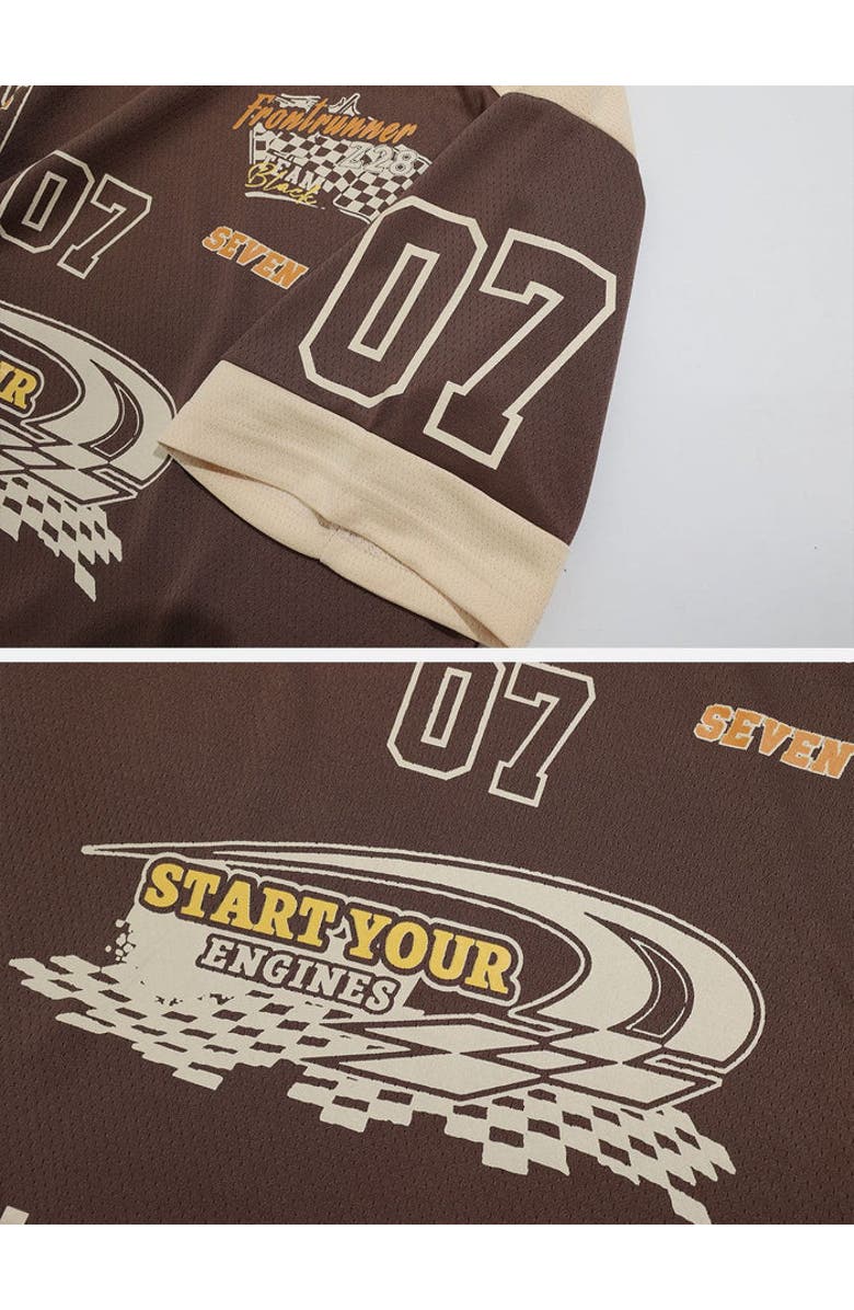 AELFRIC EDEN Contrast Color Soccer Jersey, Alternate, color, Coffee