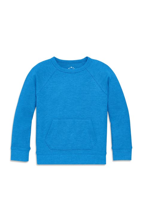 Kids Heathered Waffle Pocket Tee
