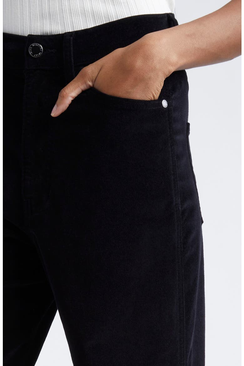 Taylor Velvet High Waist Wide Leg Jeans, Alternate, color, BLACK