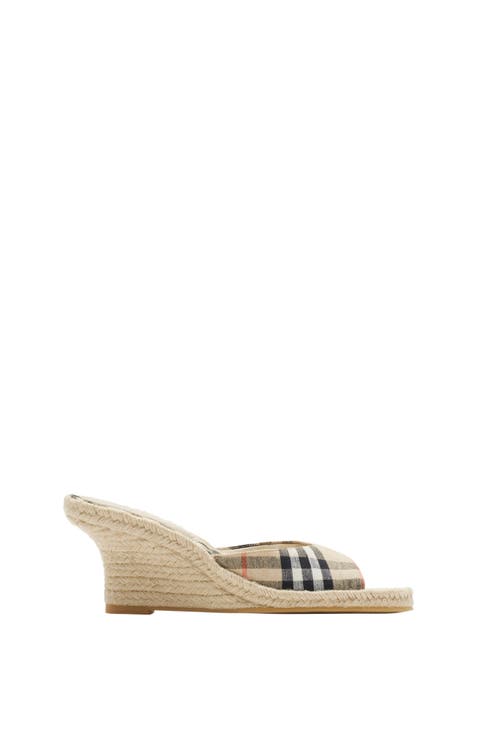 Check Mews Espadrille Mules