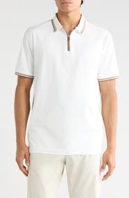 TOM BAINE Performance Zip Polo
