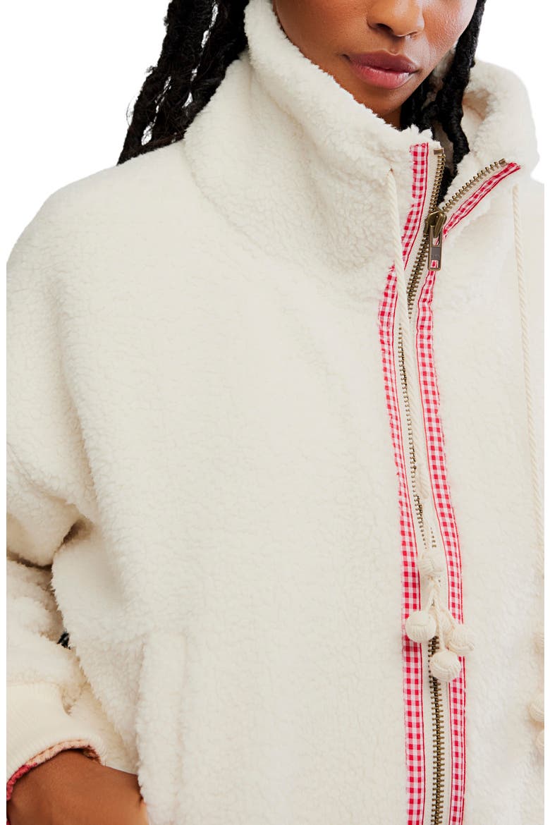 Alpine High Pile Fleece Sweater, Alternate, color, WHITE SWAN