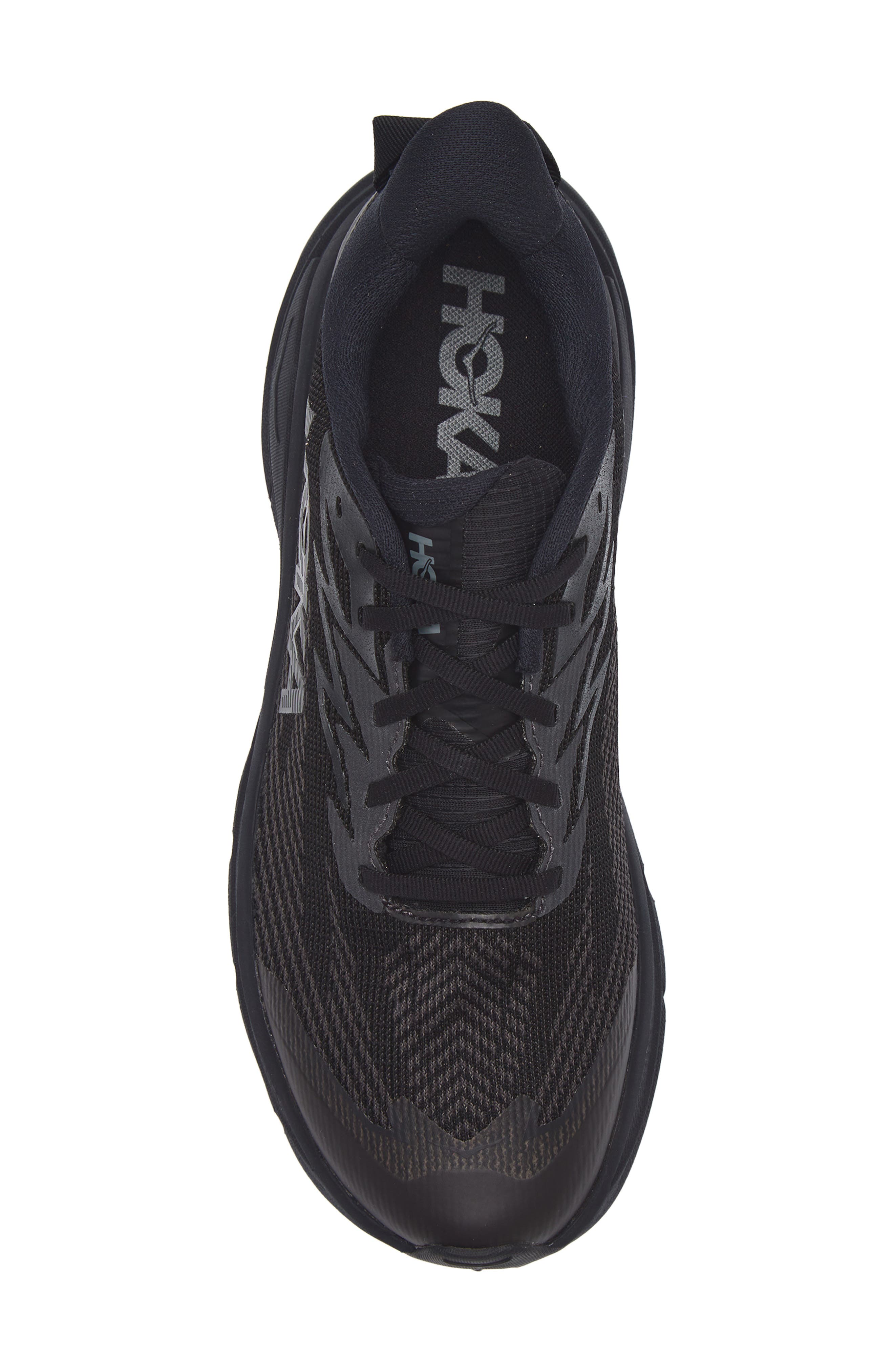 HOKA Challenger 8 GTX Gore-Tex<sup>®</sup> Waterproof Trail Running Shoe, Alternate, color, Black / Carbon Black