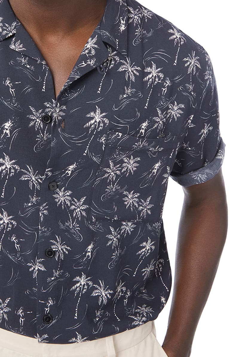 FRAME Regular Fit Tropical Short Sleeve Button-Up Camp Shirt, Alternate, color,