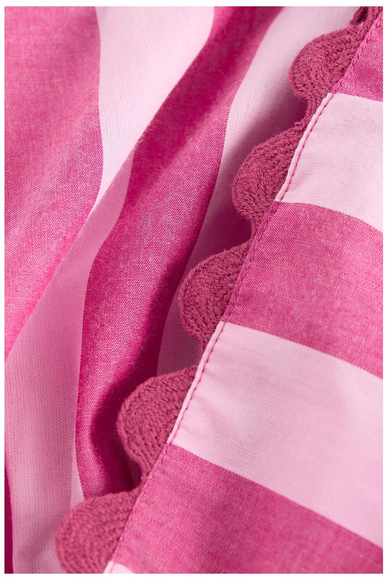 Stripe Scallop Hem Cotton Camisole, Alternate, color, PINK