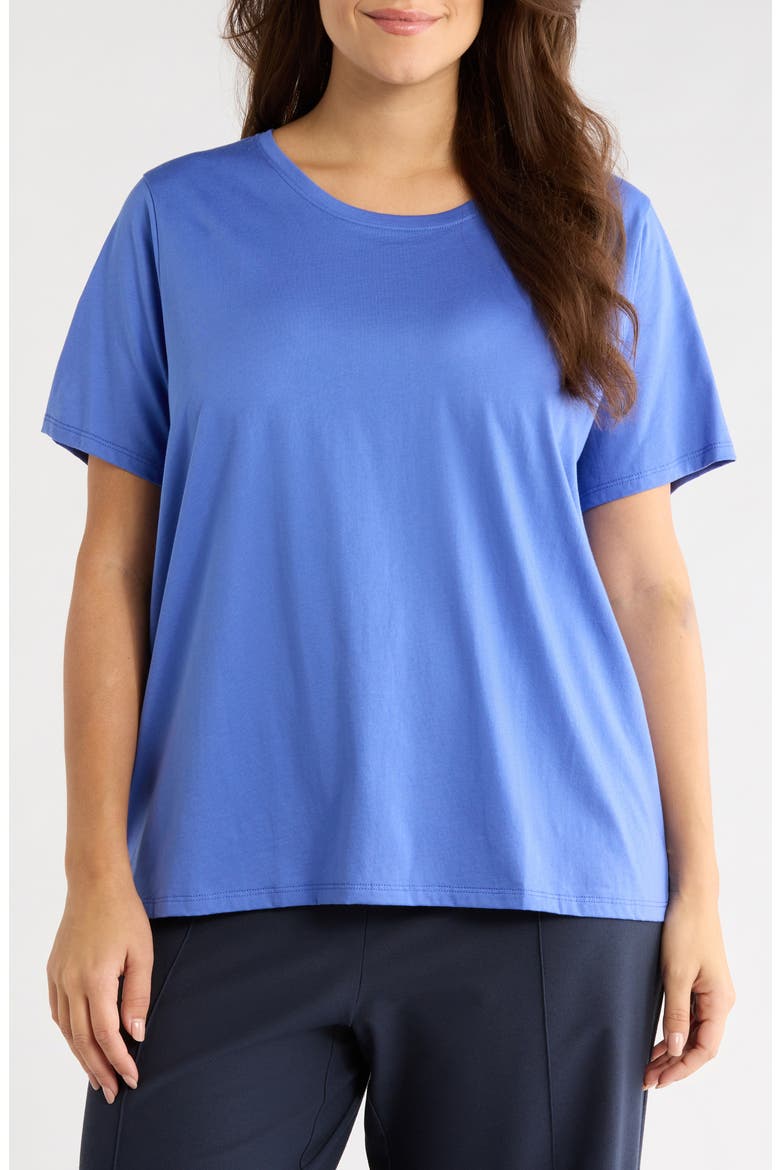 Crewneck Organic Cotton T-Shirt, Main, color, BLUE STAR