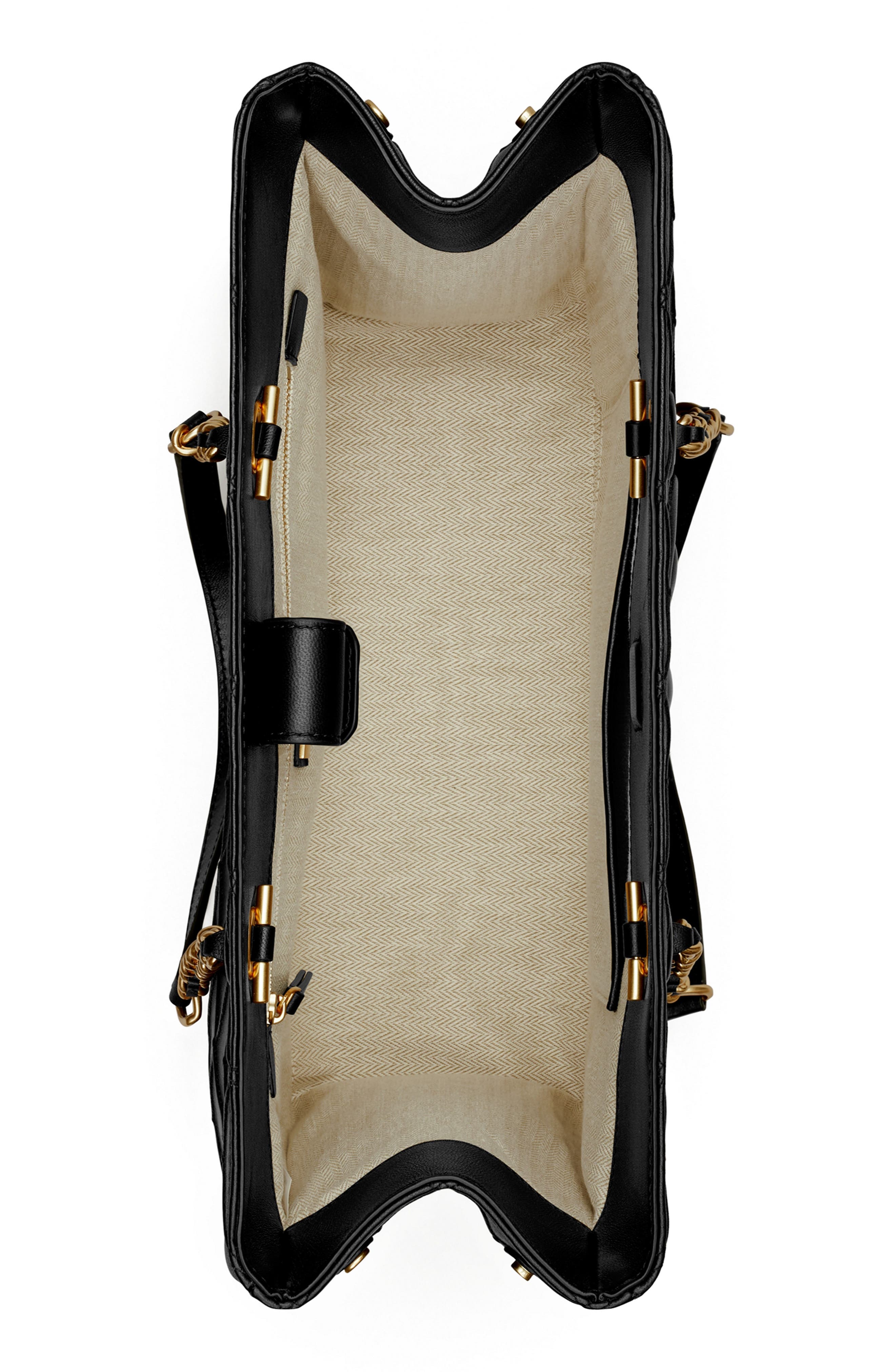 Tory Burch Fleming Soft Quilted Leather Convertible Chain Tote, Alternate, color, 