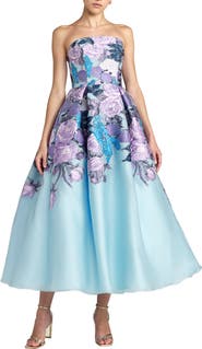 Mac Duggal Organza Strapless Ballgown With Pockets