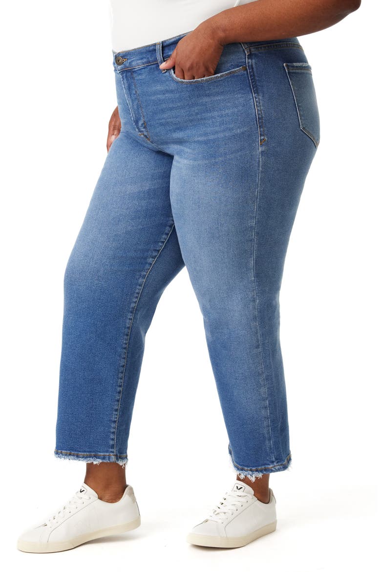 Ella High Waist Crop Slim Straight Leg Jeans, Alternate, color, PORTLAND