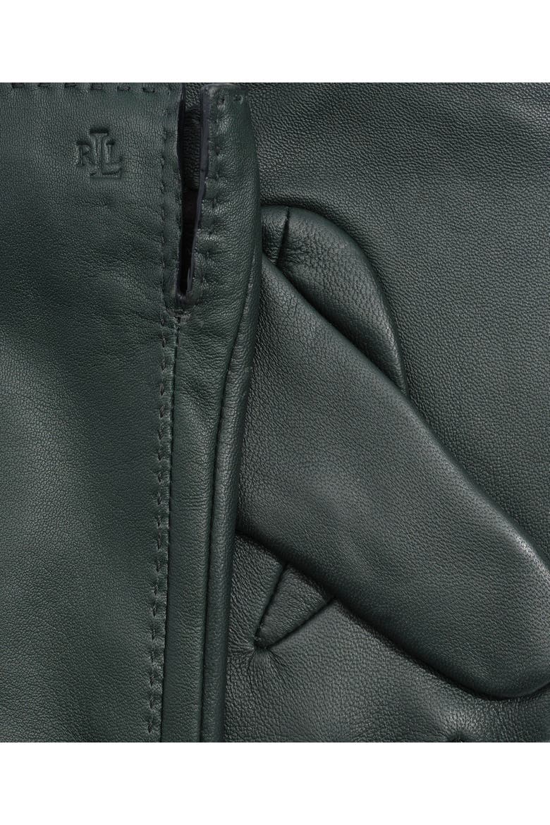 side vent leather touch glove, Alternate, color, forest green