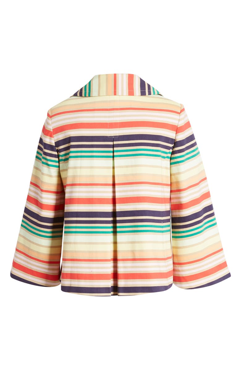 Halogen<sup>®</sup> x Atlantic-Pacific Stripe Short Trench Jacket, Alternate, color,