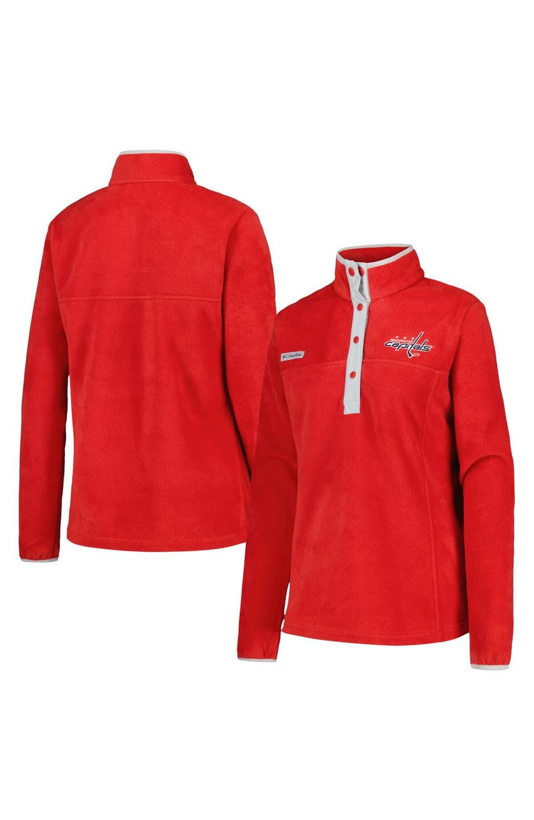 Columbia Women's Columbia Red Washington Capitals Benton Springs Half-Snap Jacket, Main, color,