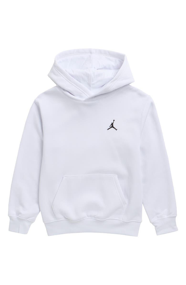 Jordan Kids' Brooklyn Fleece Hoodie, Main, color, White