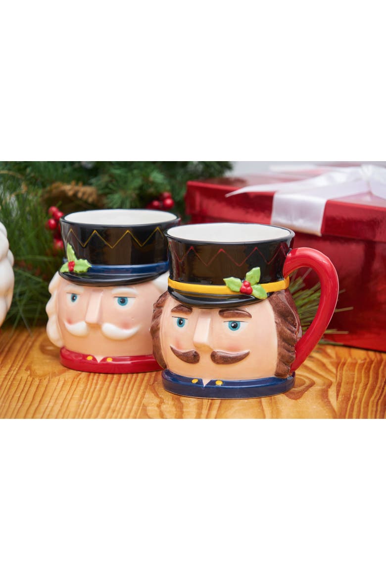 30 oz. Christmas Nutcracker Dolomite Mugs, Alternate, color, Green
