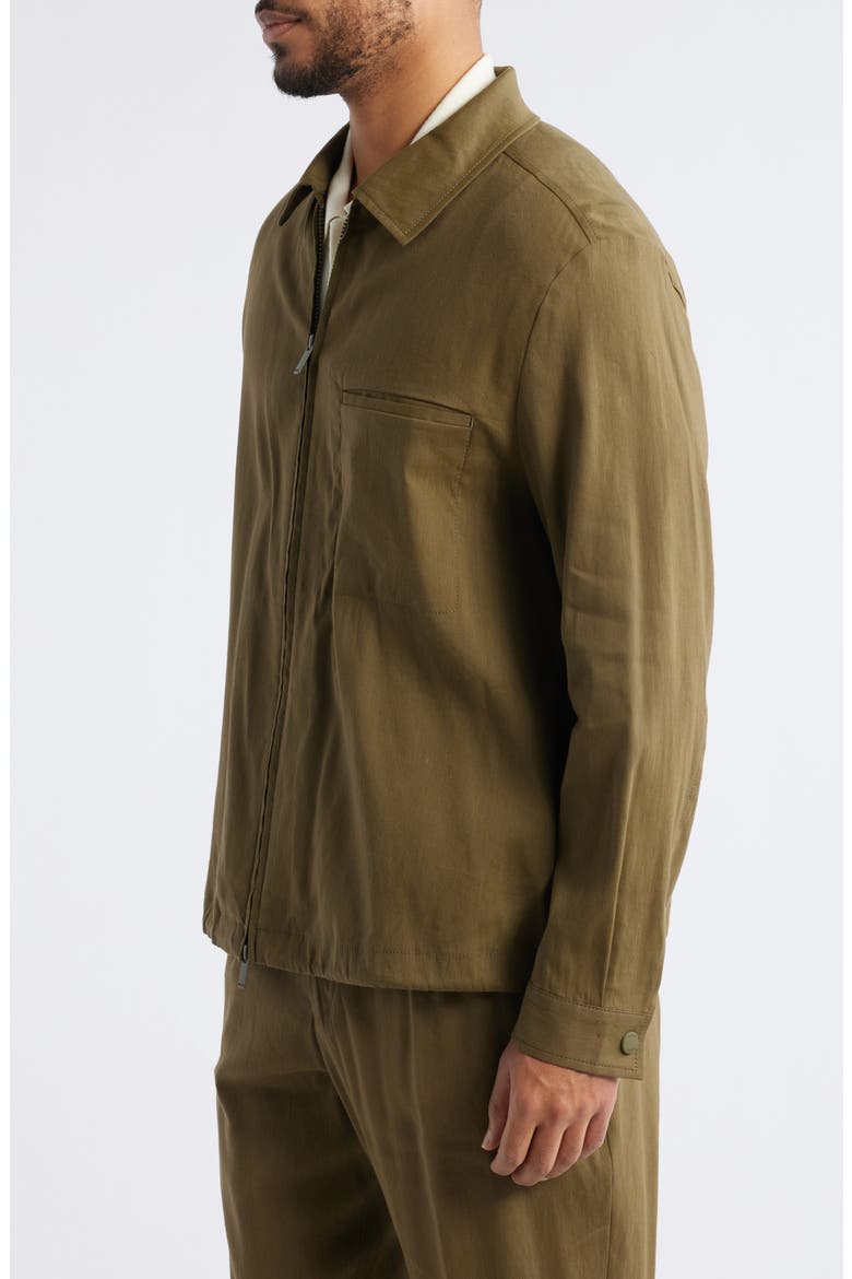 Carper Linen Blend Jacket, Alternate, color, DARK GREEN