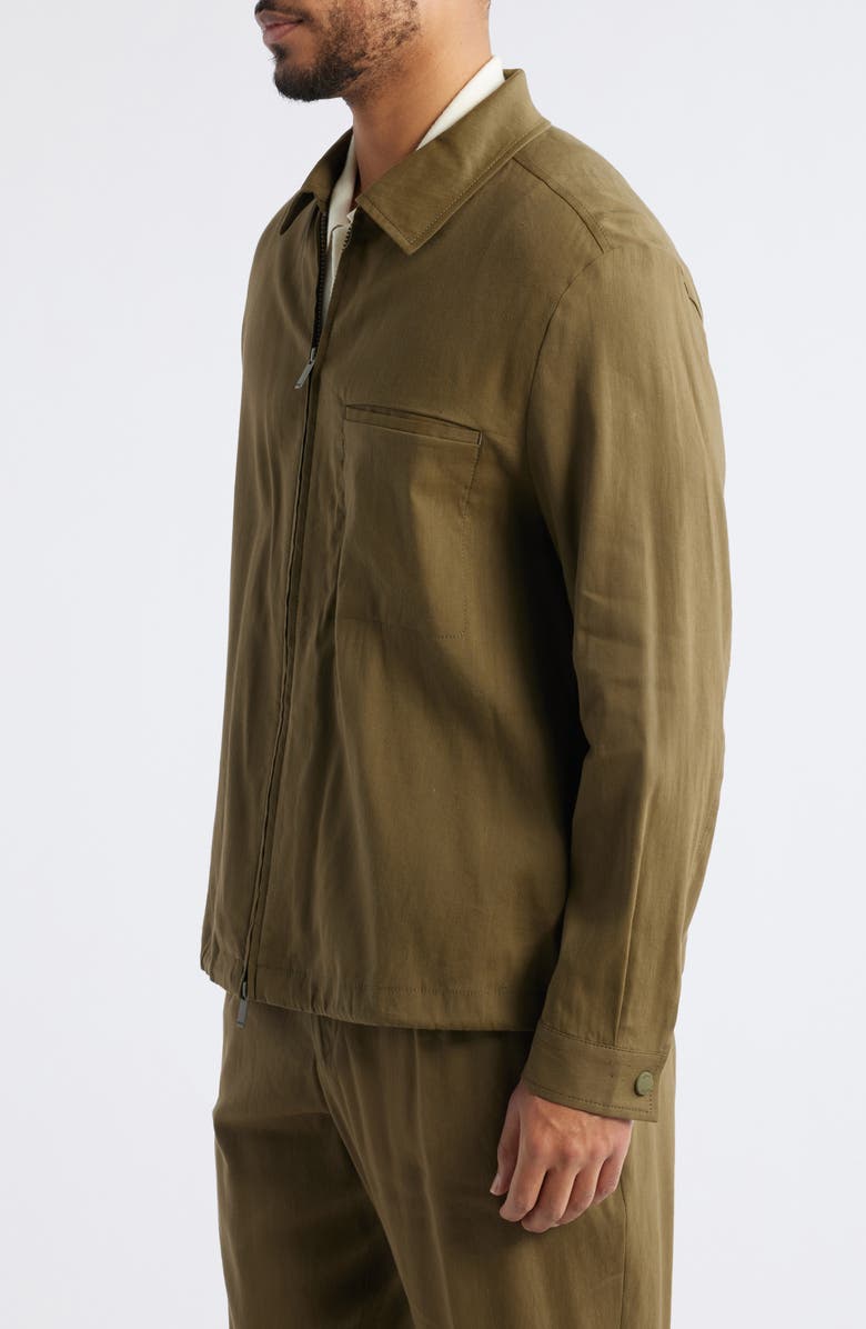 BOSS Carper Linen Blend Jacket, Alternate, color, Dark Green