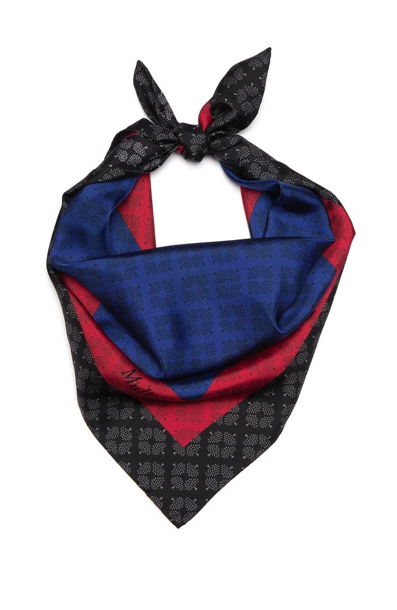 Mulberry Square Silk Scarf, Main, color,