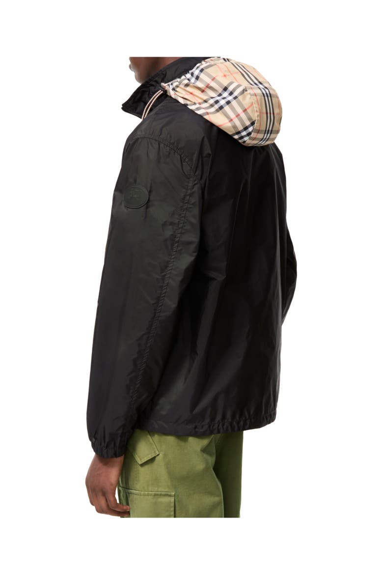 Nylon Newington Hooded Jacket, Alternate, color, Black