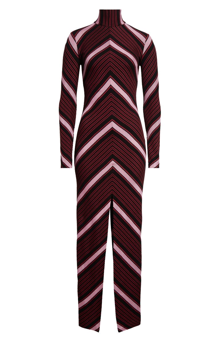 Missoni Chevron Stripe Long Sleeve Raschel Knit Dress, Alternate, color,