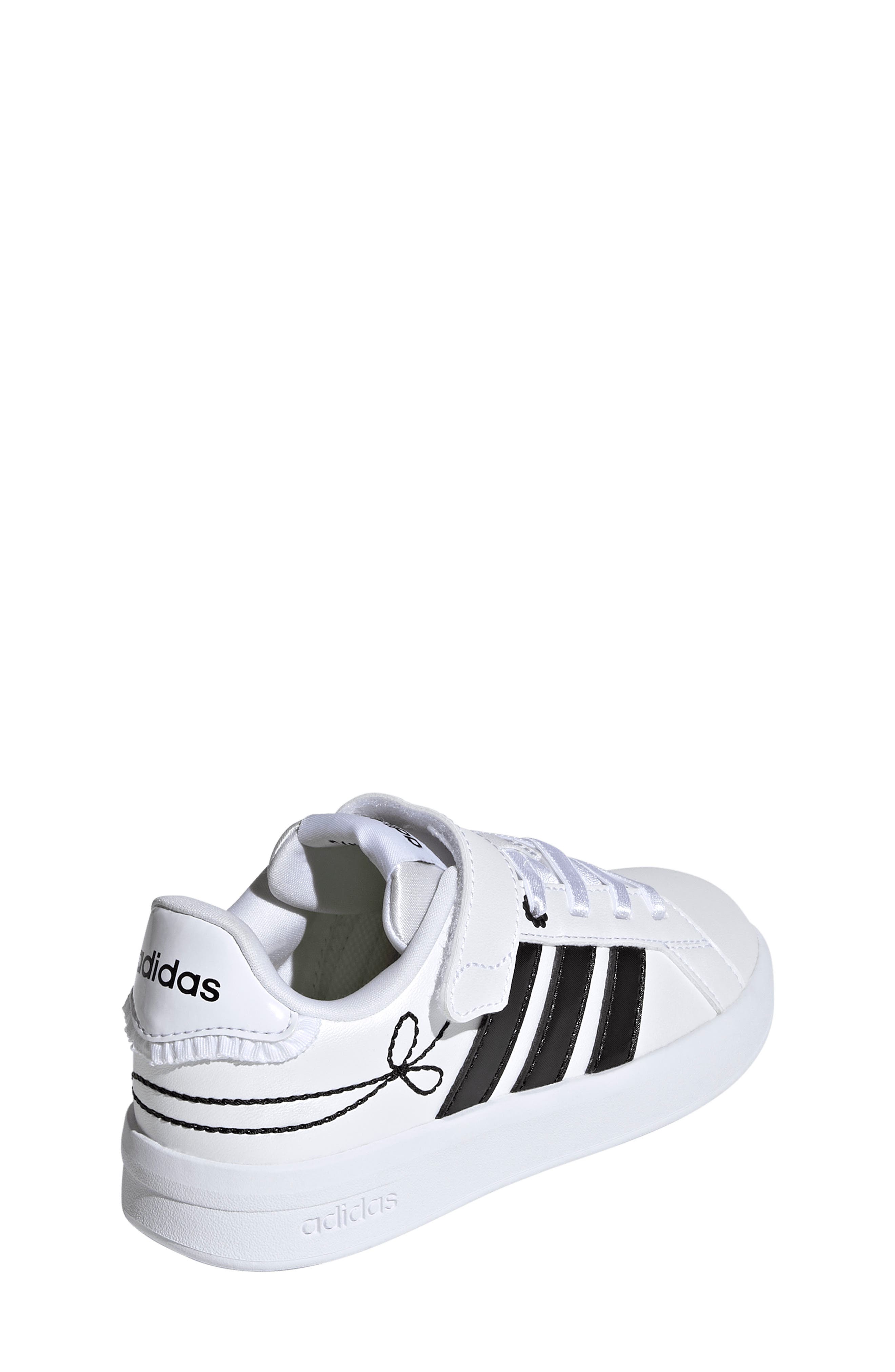 Kids' Grand Court 3.0 Sneaker, Alternate, color, WHITE/ CORE BLACK/ YELLOW