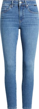 Mavi Jeans Tess High Waist Ankle Skinny Jeans (Mid Brushed Flex Blue)Tess High Waist Ankle Skinny Jeans