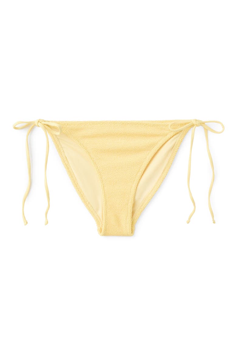 Textured Side Tie Bikini Bottoms, Main, color, PASTEL YELLOW