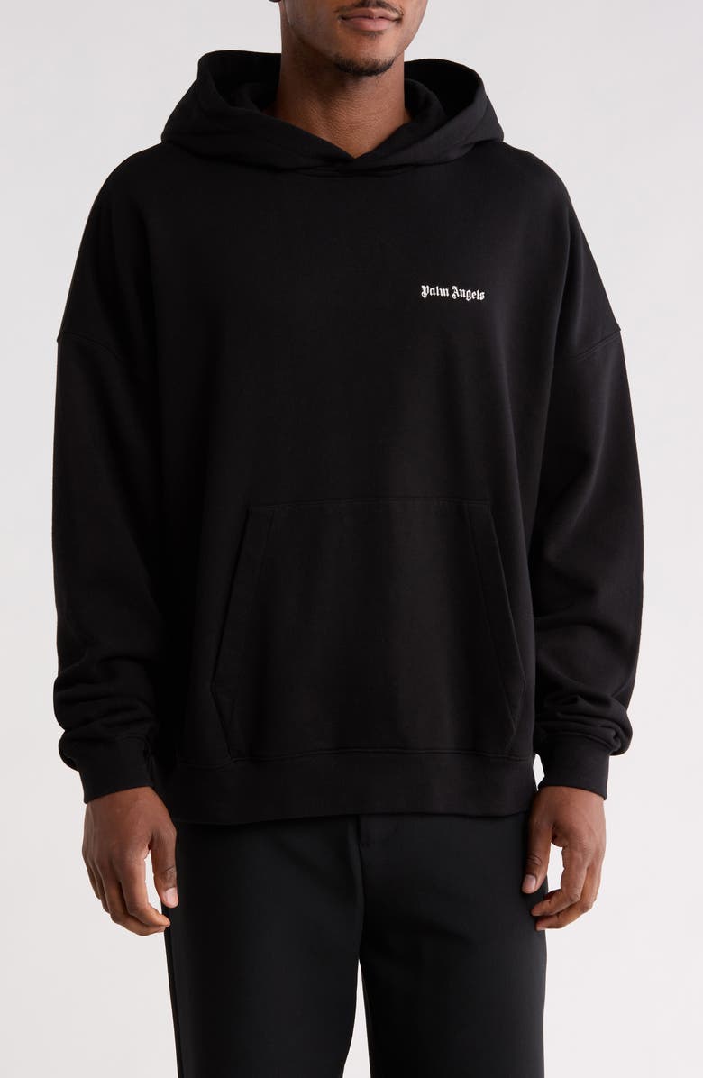 Palm Angels Logo Graphic Hoodie, Main, color, 