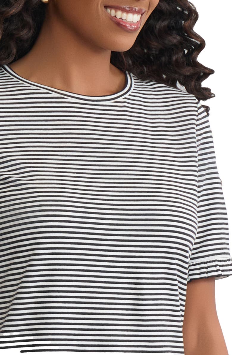 Jones New York Ruffle Elbow Sleeve T-Shirt, Alternate, color, 