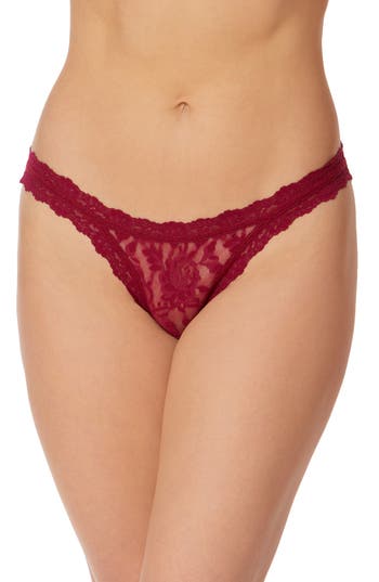Hanky Panky 'signature Lace' Brazilian Bikini In Dark Pomegranate Red