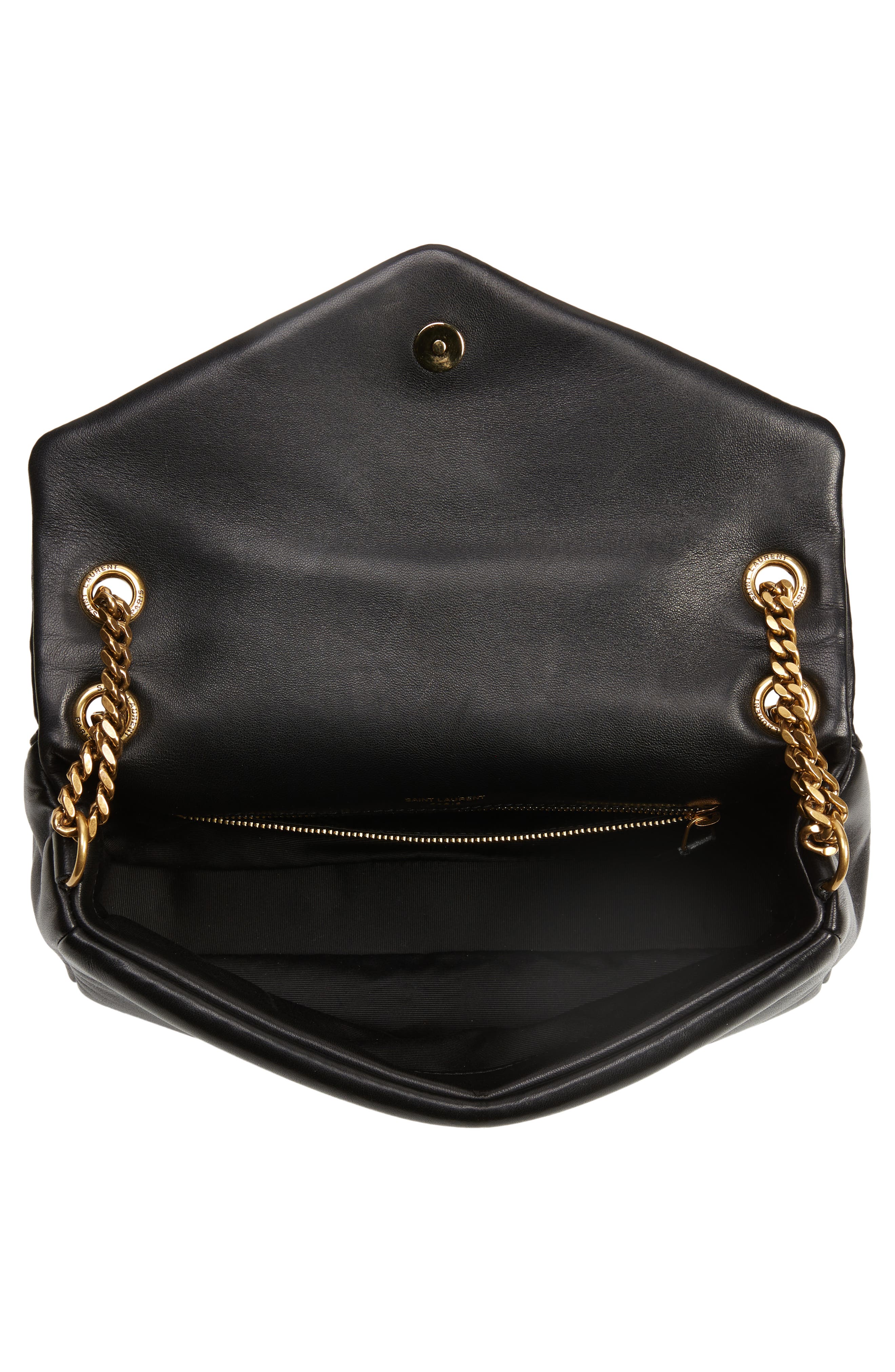Saint Laurent Calypso Lambskin Leather Shoulder Bag, Alternate, color, 