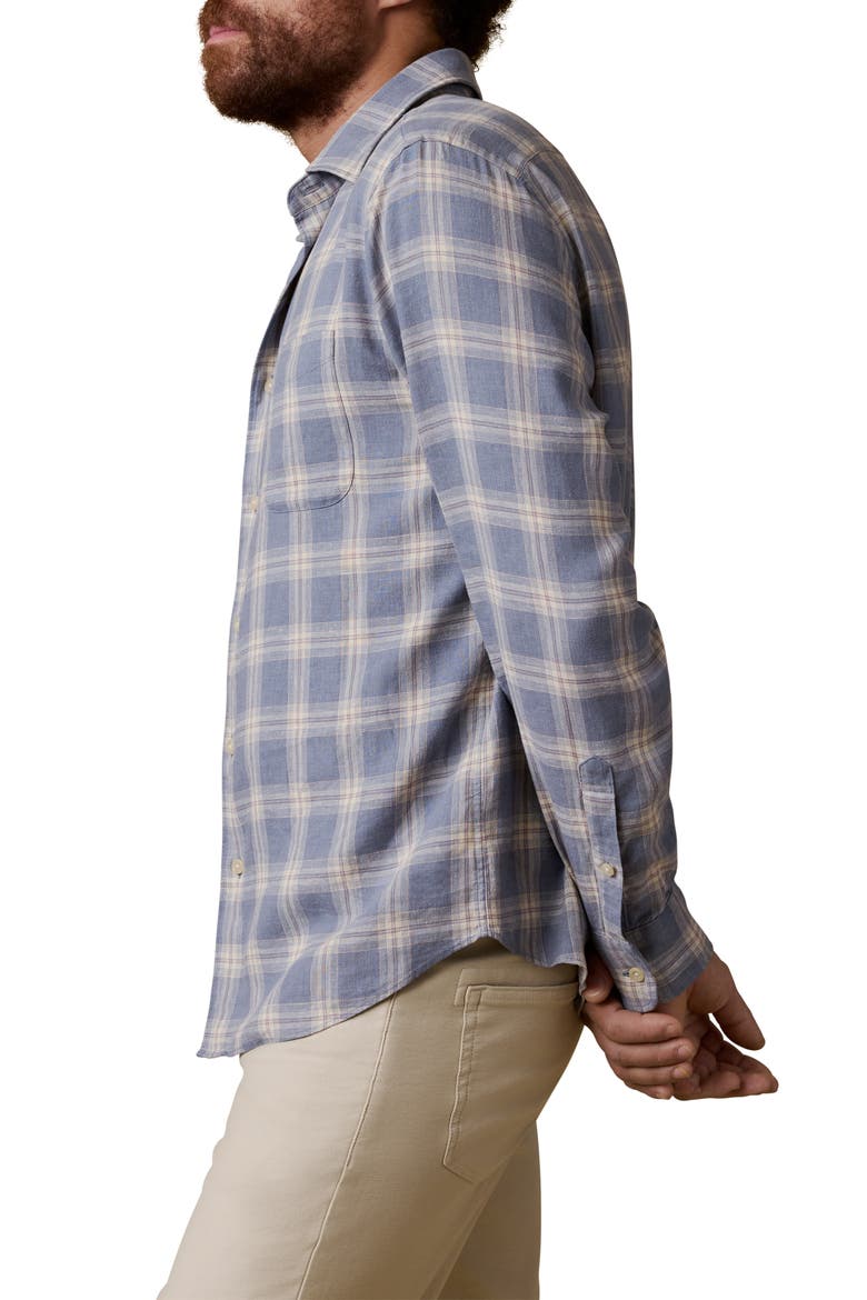 Palmetto Plaid Button-Up Shirt, Alternate, color, SHORE FLINT PLAID