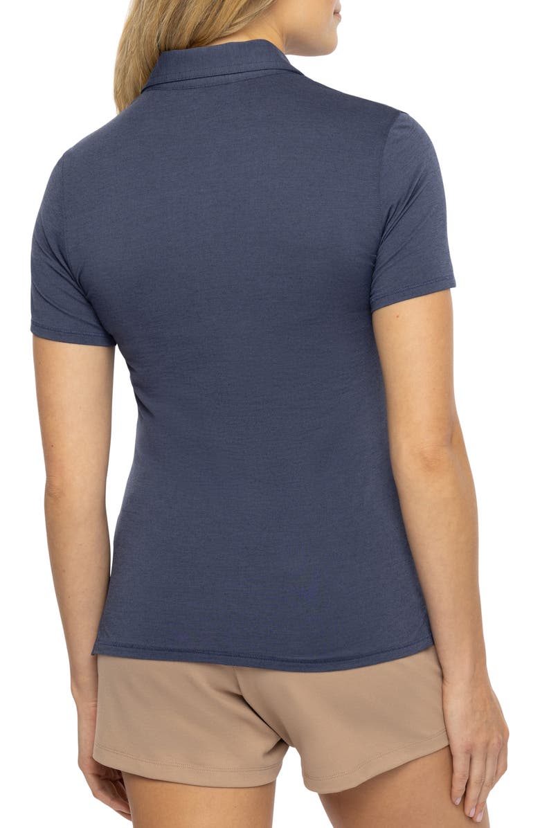 TravisMathew Featherweight Polo, Alternate, color, Heather Mood Indigo