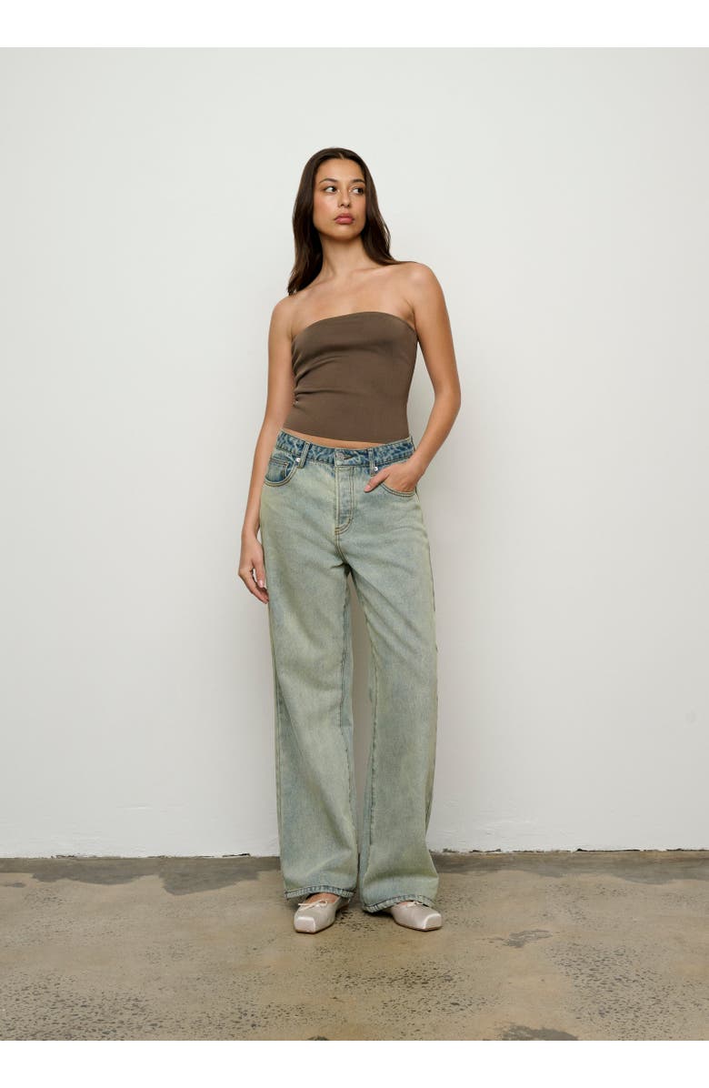 ONE OF OTHERS Lima Strapless Top, Main, color, Mushroom