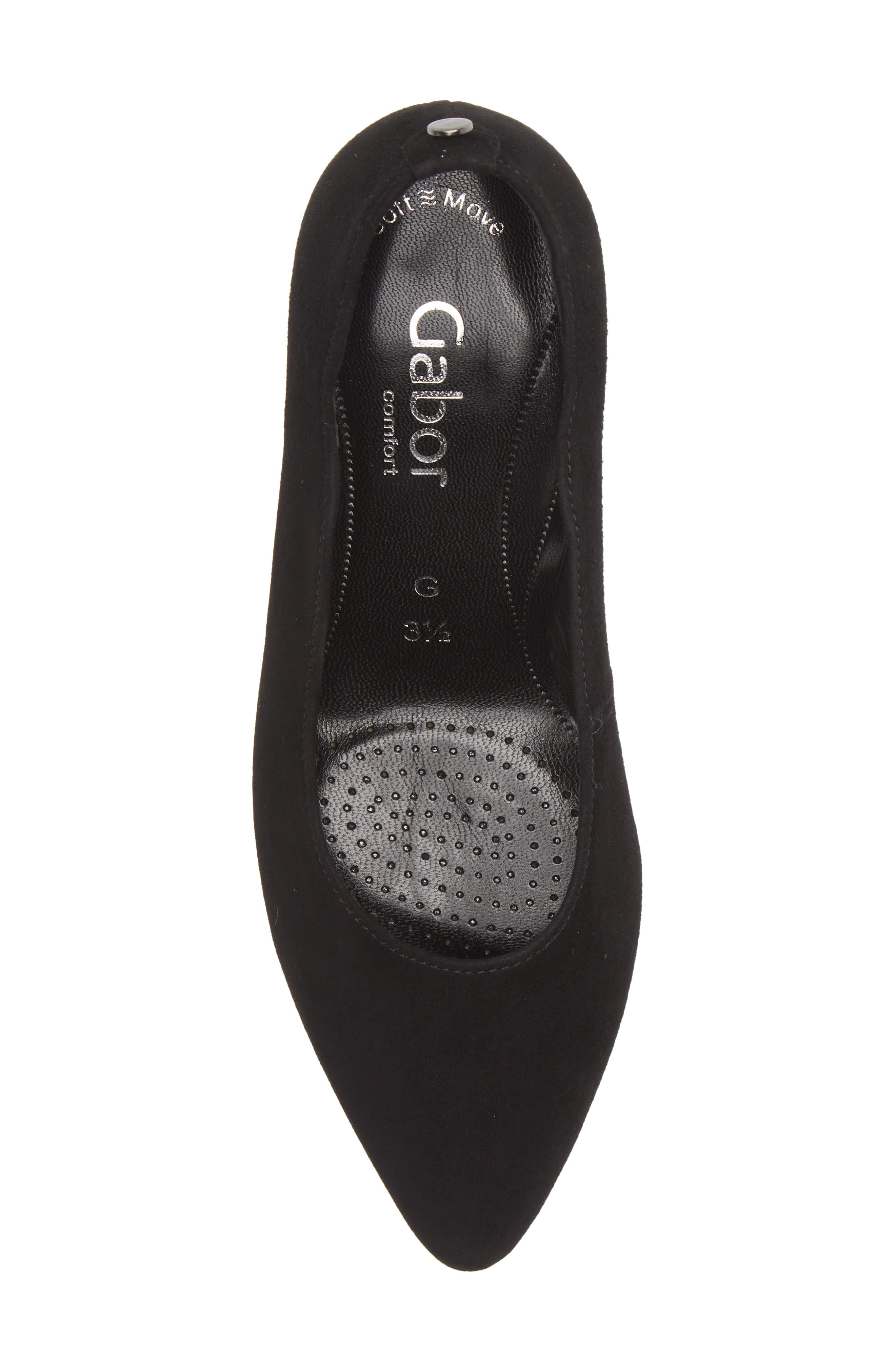 Gabor Scallop Pump, Alternate, color, Black
