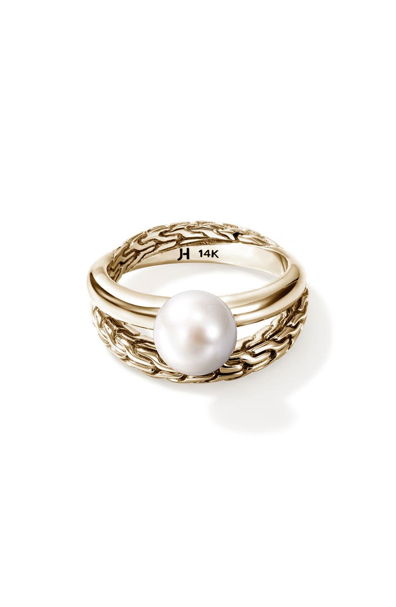 John Hardy JH Essential Pearl Ring, Gold, Main, color, 14K Gold/Pearl