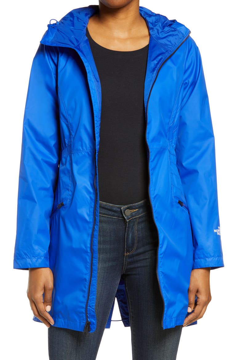 Rissy 2 Hooded Water Repellent Raincoat, Main, color, TNF BLUE