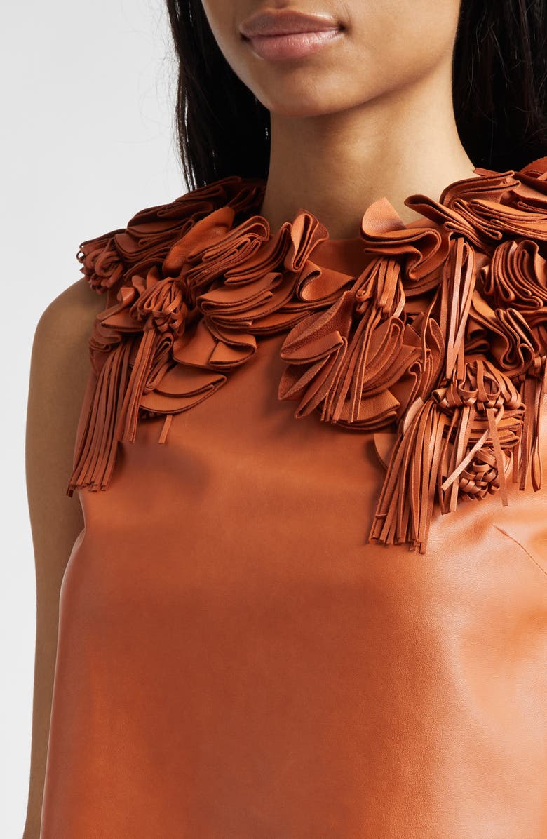 Ulla Johnson Marlowe Floral Appliqué Top, Alternate, color, Sienna