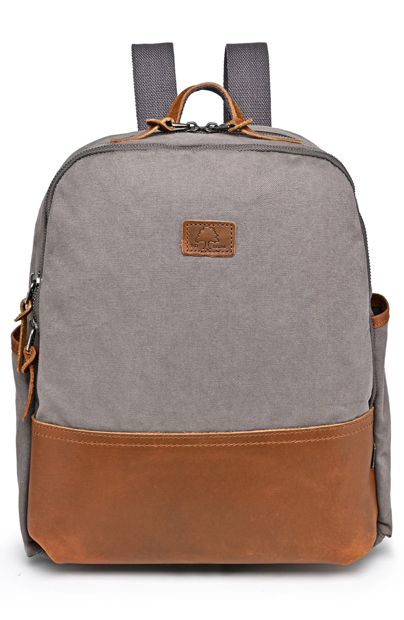 Magnolia Hill Canvas Backpack, Main, color, GREY
