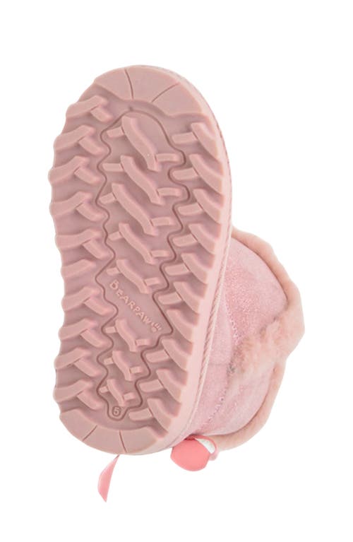 Bearpaw Kids' Suede Faux Fur Lined Boot In Pink