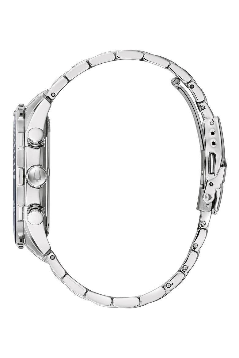Chronograph Bracelet Watch, 44mm, Alternate, color, SILVER