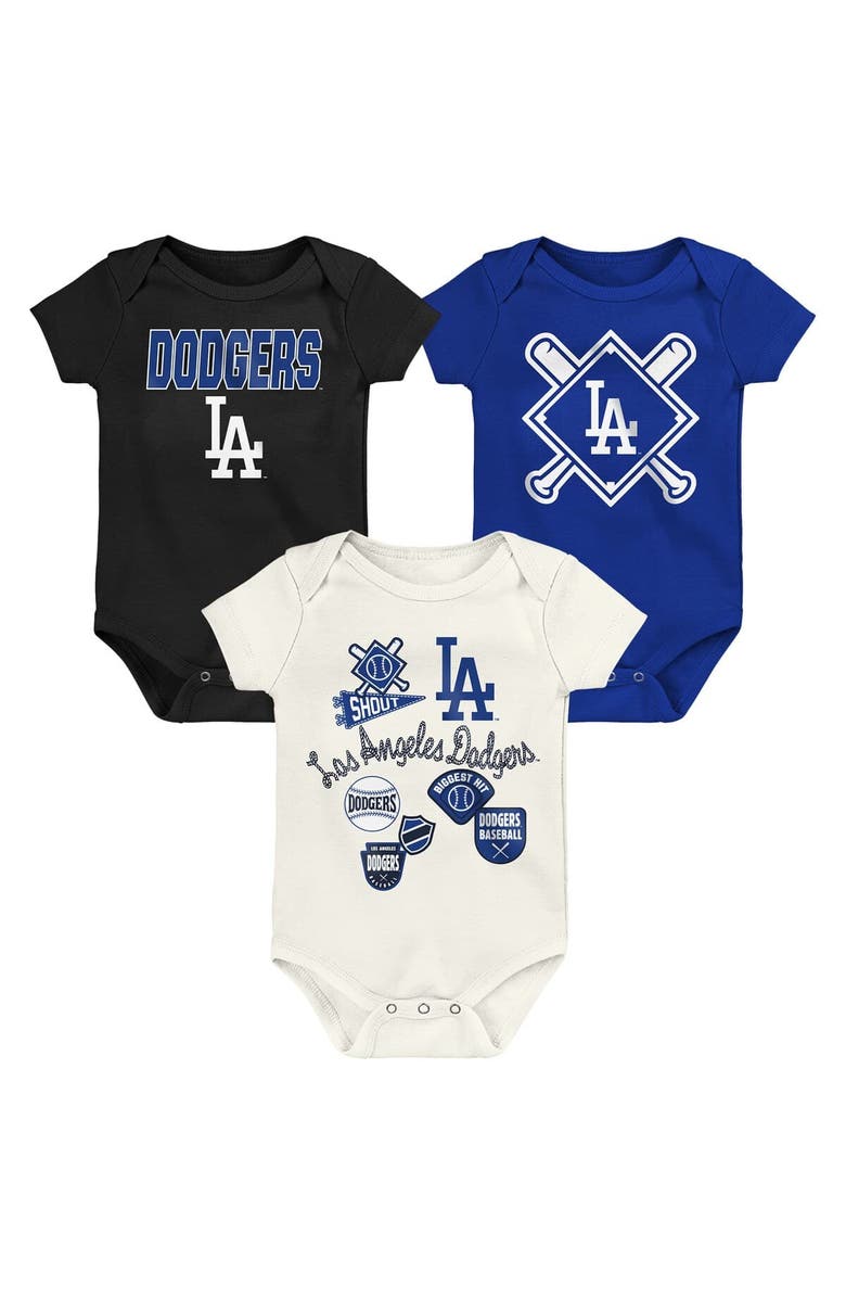 Outerstuff Newborn Outerstuff Los Angeles Dodgers Home Plate 3-Piece Creeper Set, Main, color, White