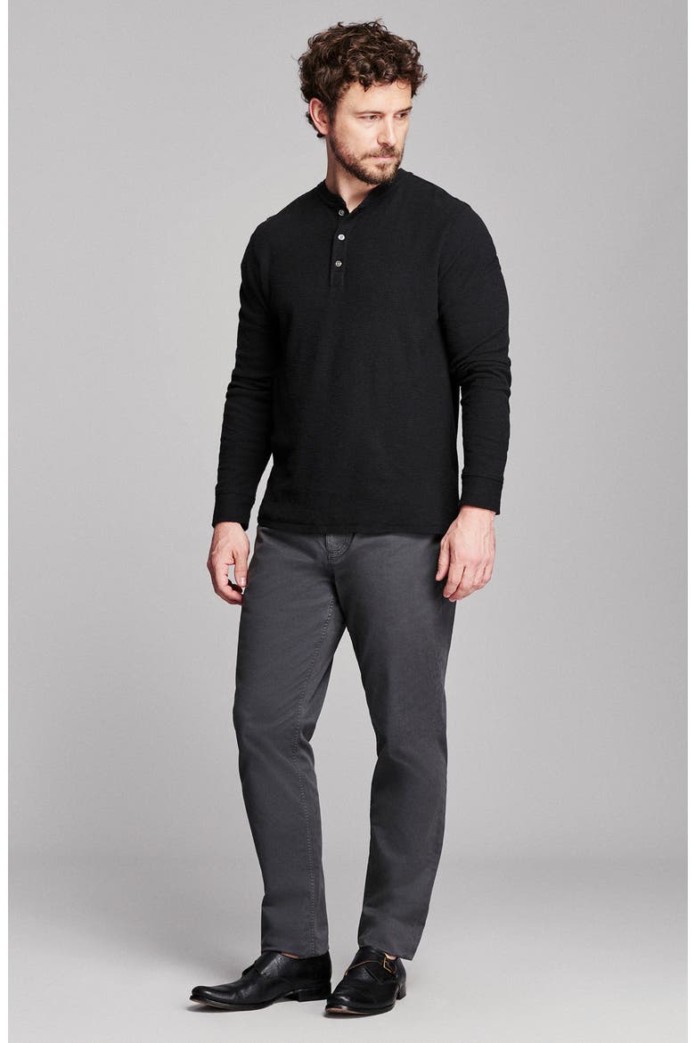 Slub Tuck Henley, Alternate, color, BLACK
