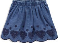 Mini Boden Kids' Embroidered Chambray Skirt