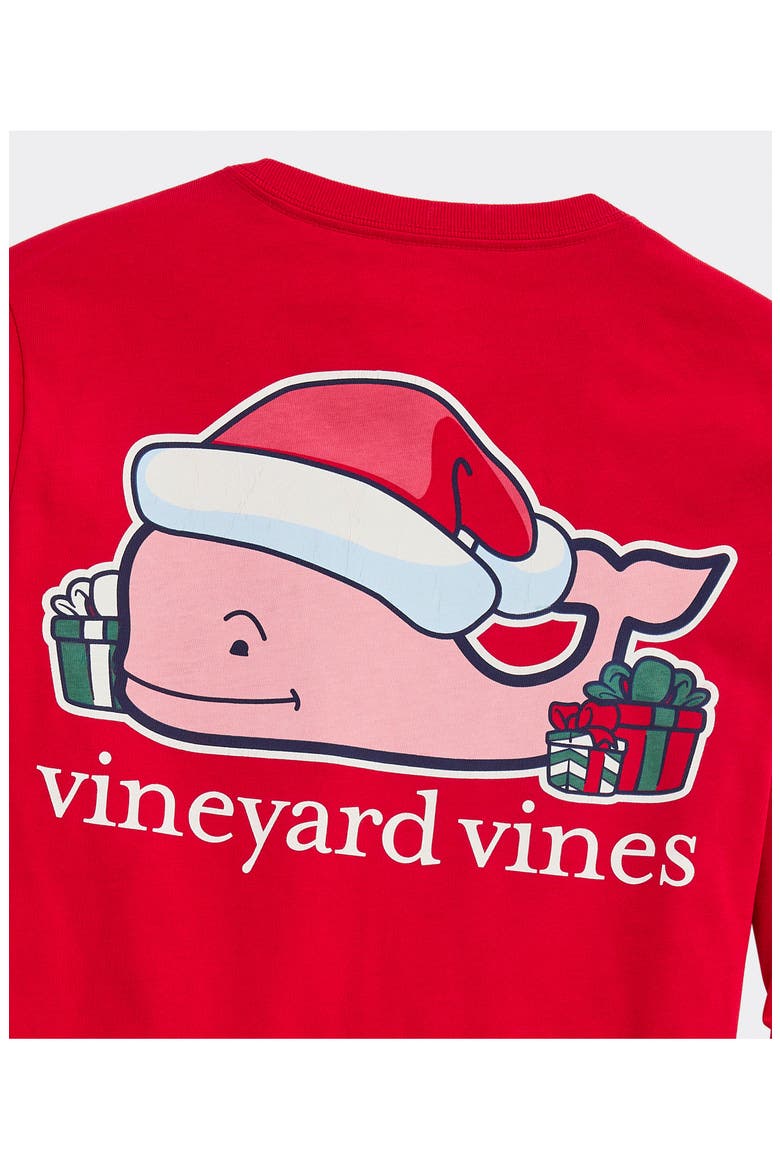 Kids' Santa Whale Graphic Long Sleeve T-Shirt, Alternate, color, RED VELVET