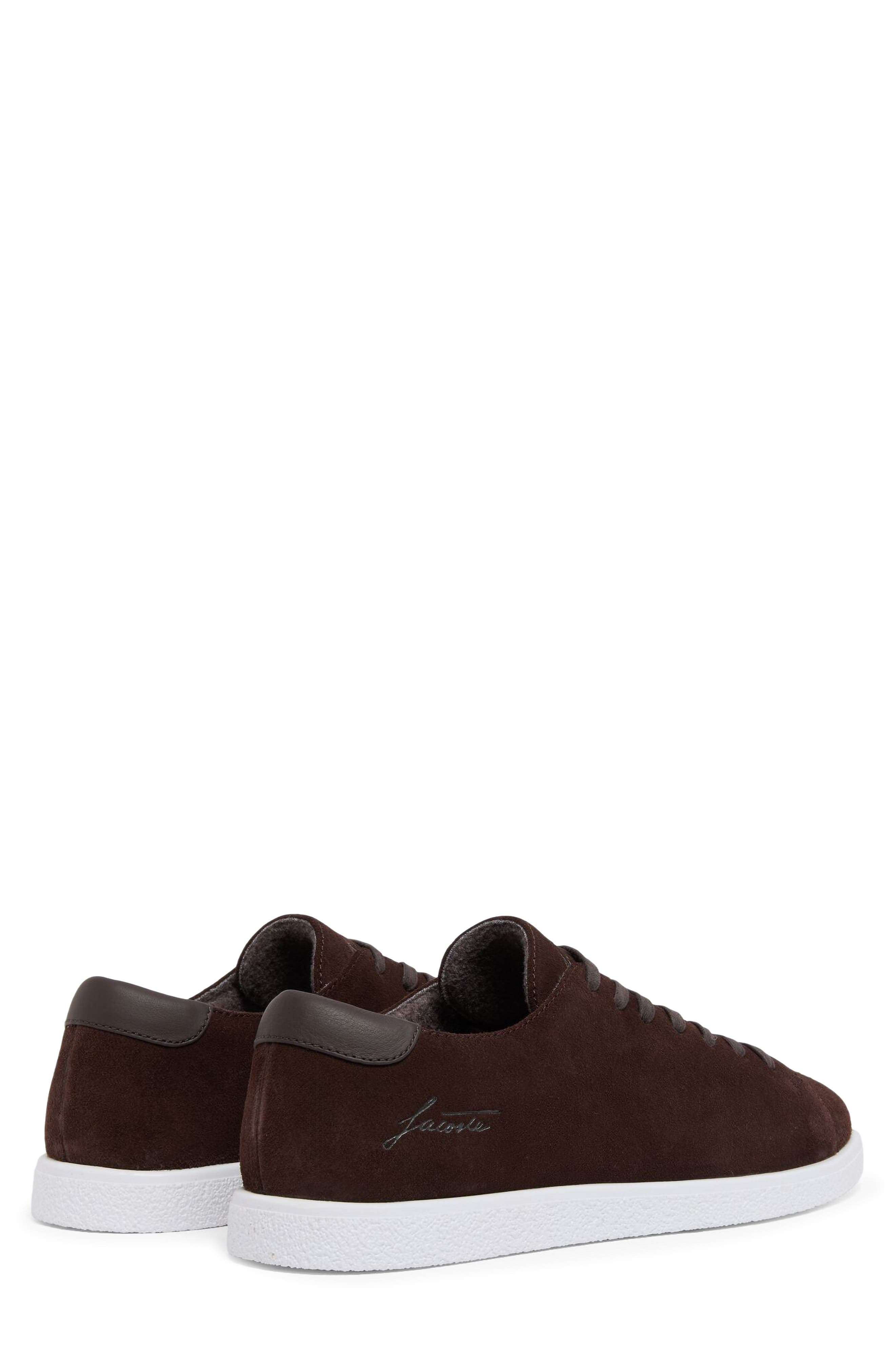 Linecourt Leather Sneaker, Alternate, color, DARK BROWN/ WHITE