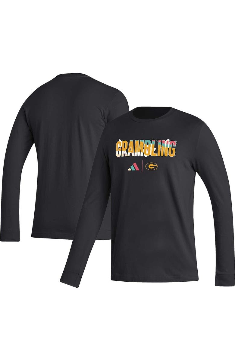 adidas Men's adidas Black Grambling Tigers Honoring Black Excellence Long Sleeve T-Shirt, Main, color, Black