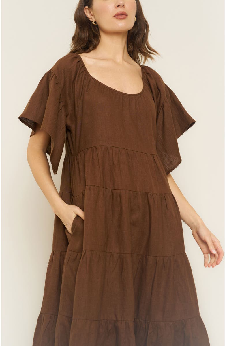 Whimsy + Row Rachel Dress, Alternate, color, Chocolate