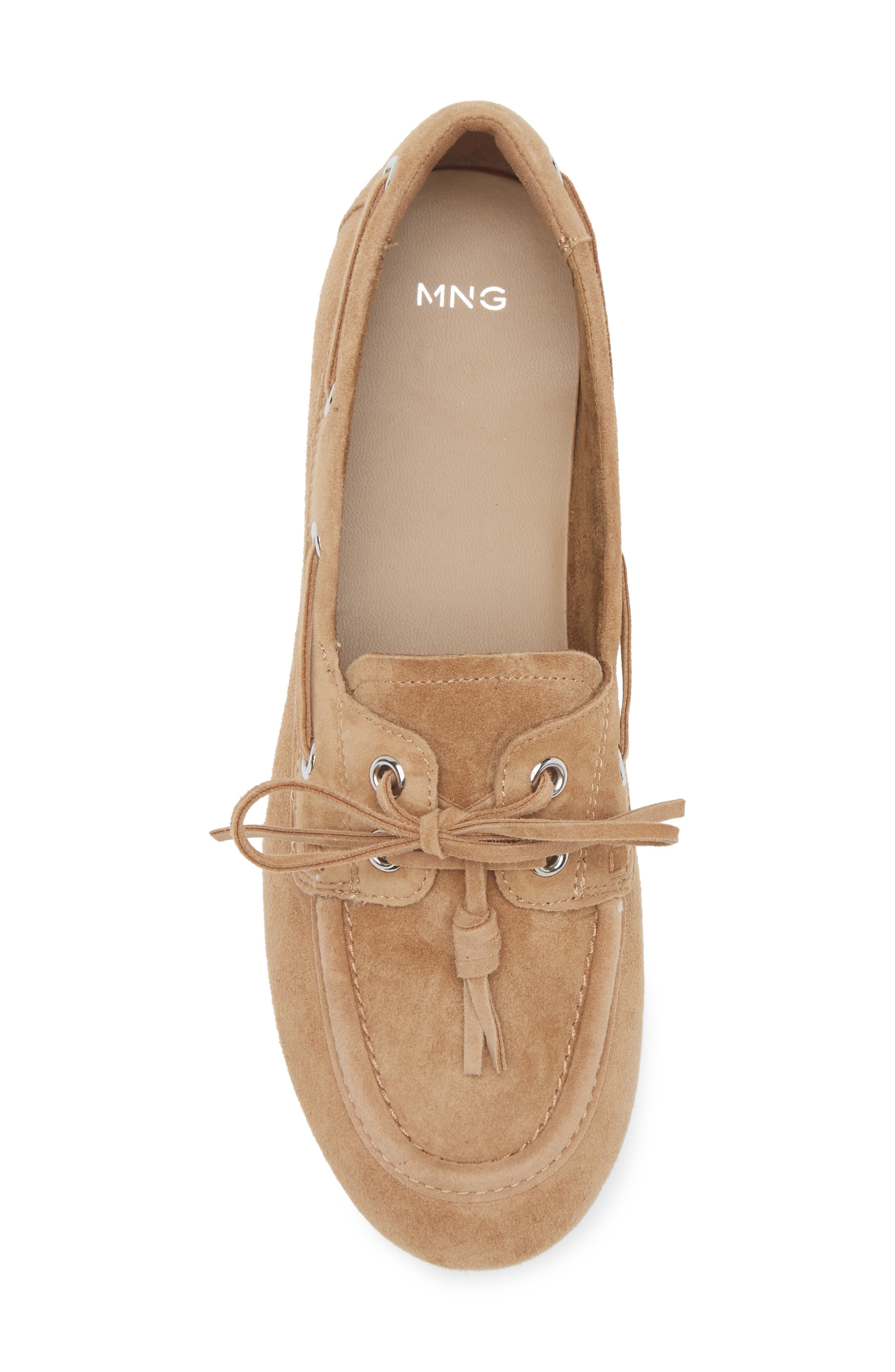 MANGO Lace-Up Loafer, Alternate, color, Sand